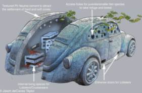 VW bug habitat plan. Jason deCaires Taylor.