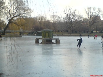Ice Skating in the Boston Commons