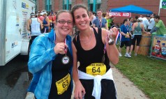 Kylla and Me and the Wicked Half Marathon finish last year.